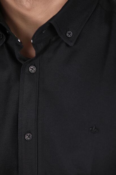 Erkek Uzun Kollu Gömlek  Siyah 4