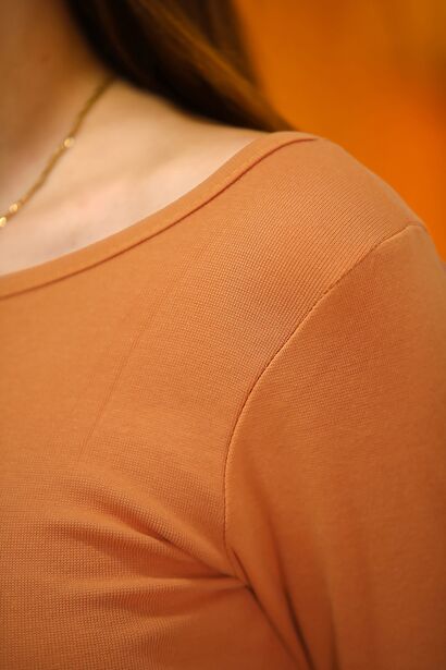 Kadın Sırt Çaprazlı Crop Bluz  Hardal 6