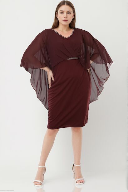 Büyük Beden Şifon Abiye 