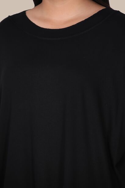 Büyük Beden Salaş T-shırt  Siyah 6