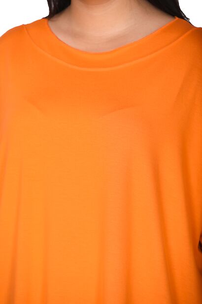 Büyük Beden Salaş T-shırt  Turuncu 6