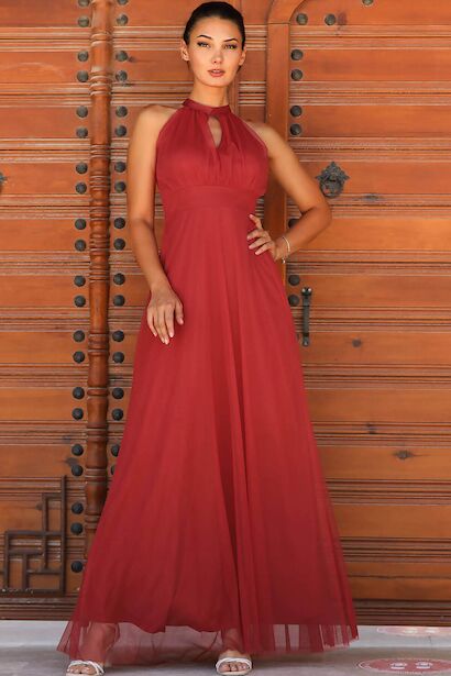 Kadın Tüllü Uzun Abiye 