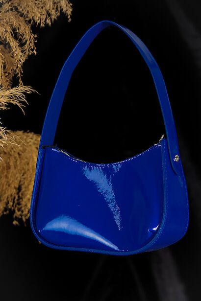 Kadın Monaco Rugan Baget Çanta  Saks 4