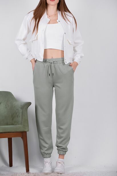 Kadın Paça Lastikli Eşofman  Gri 6