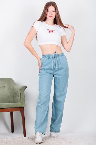 Kadın Bol Paça Pantolon 