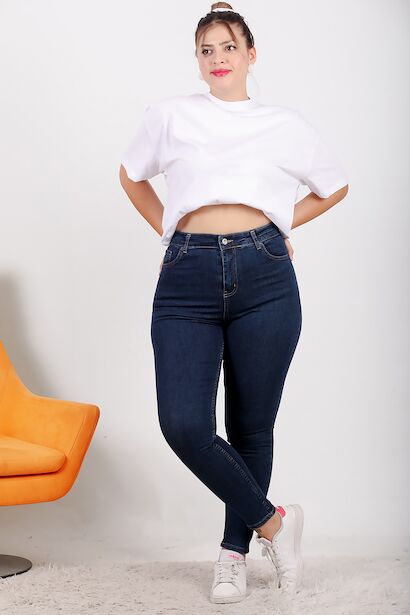 Büyük Beden Dar Paça Pantolon 