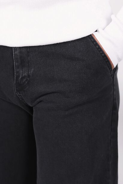 Erkek Boru Paça Kot Pantolon  Siyah 6