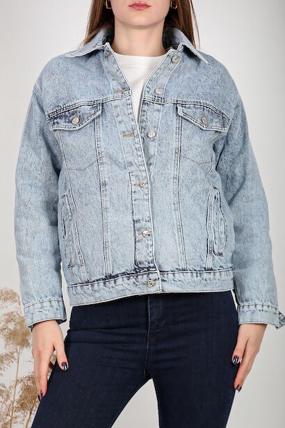 Kadın Oversize Kot Ceket  Kot 6