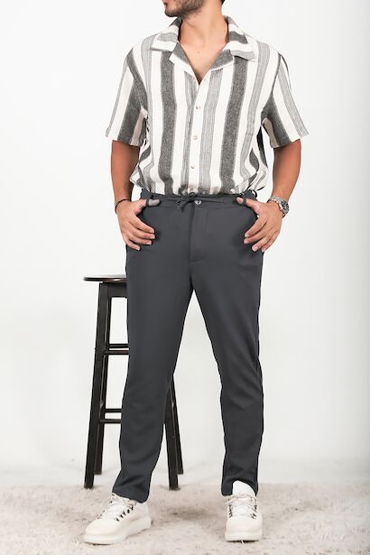 Erkek Düğmeli Jogger Pantolon 