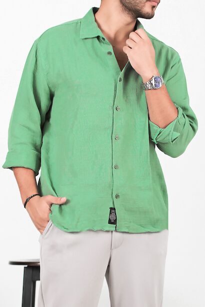 Erkek Oversize Uzun Kol Gömlek 