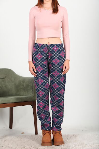 Kadın Polar Pijama  Füme 6