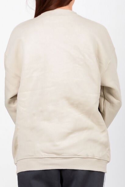 Kadın Üç İplik Sıfır Yaka Sweat  Taş 6