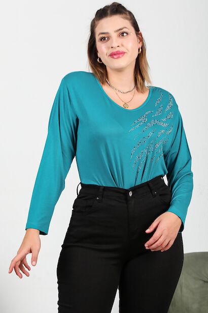 Büyük Beden Uzun Kol Bluz 