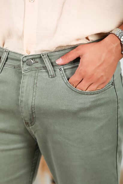 Büyük Beden Erkek Pantolon Haki Haki 9