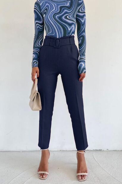 Kadın Kemerli Pantolon 