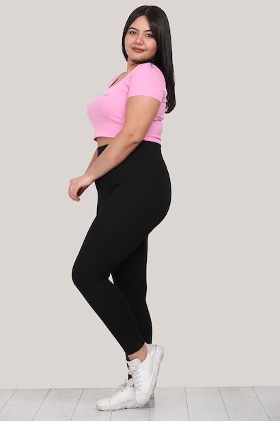 Büyük Beden Yüksek Bel Tayt 