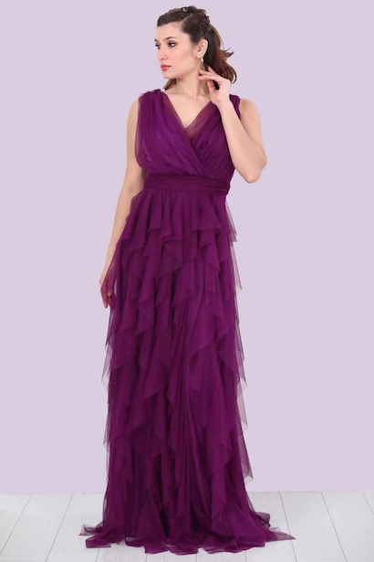 Kadın Tül Uzun Abiye