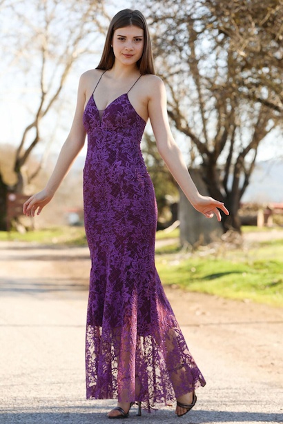 Kadın Simli Uzun Abiye