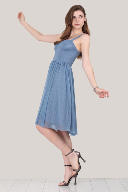 Kadın Kısa Askılı Abiye Elbise