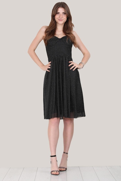 Kadın Kısa Askılı Abiye Elbise