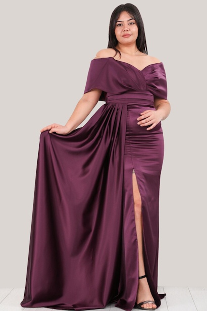 Büyük Beden Saten Abiye