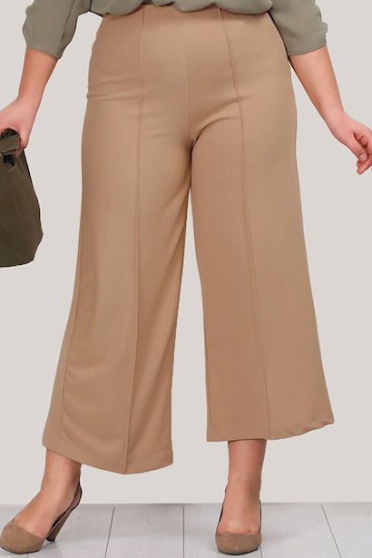 Büyük Beden Yüksek Bel Kapri