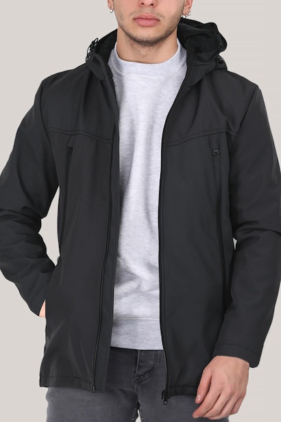 Erkek Kapşonlu Mont
