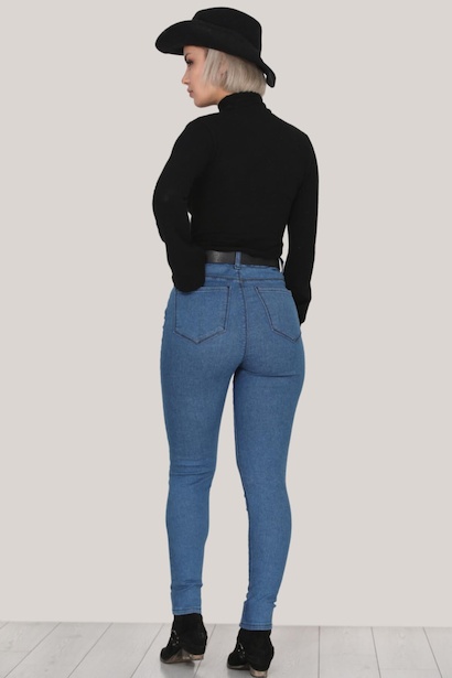 Kadın Kot Pantolon Mavi 4