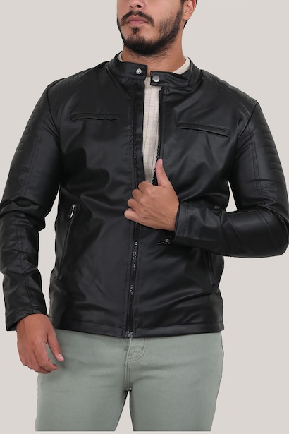 Erkek Hakim Yaka Deri Ceket