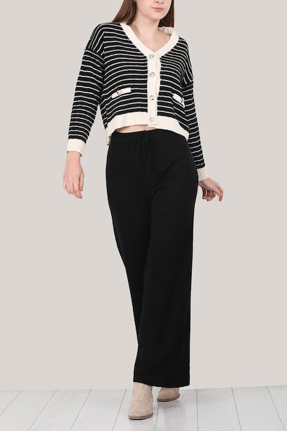 Kadın Triko Bol Paça Pantolon