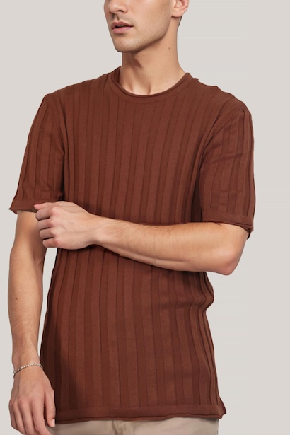 Erkek Bisiklet Yaka Kısa Kol Triko