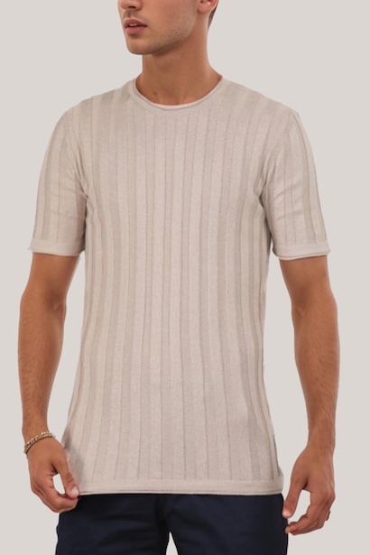 Erkek Bisiklet Yaka Kısa Kol Triko