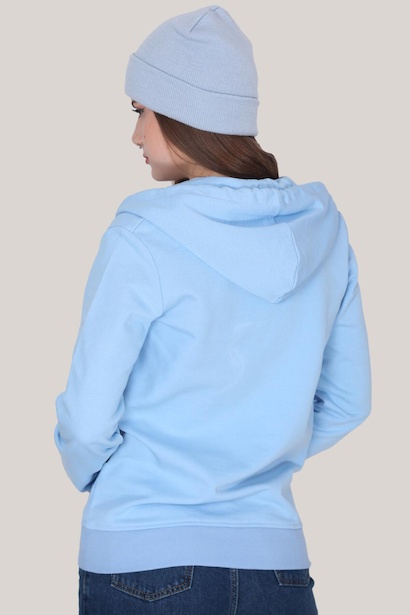 Kadın Fermuarlı Sweat Bebe Mavisi 4