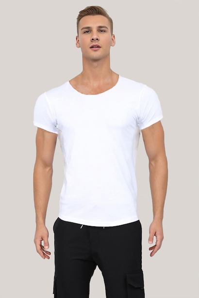Erkek Bisiklet Yaka T-shirt