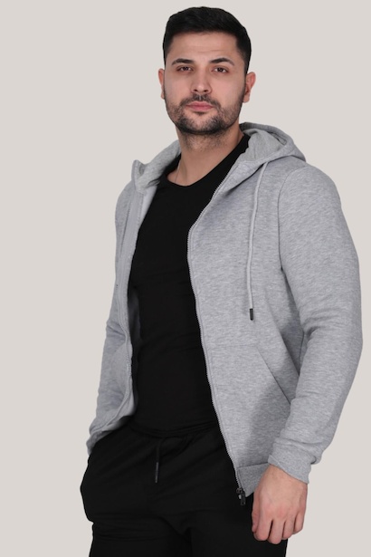 Erkek Fermuarlı Sweat