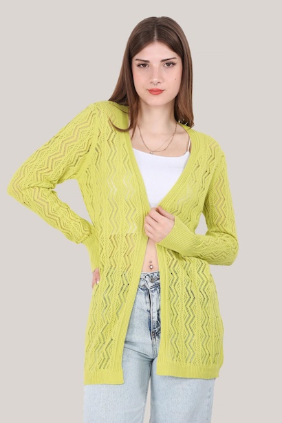 Kadın Hırka Yağ Yeşili