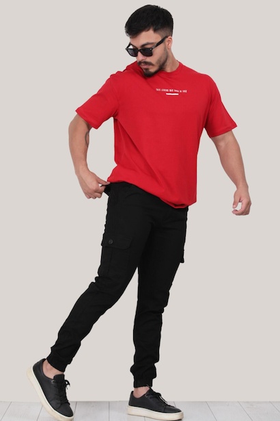 Erkek Paça Lastikli Kargo Pantolon