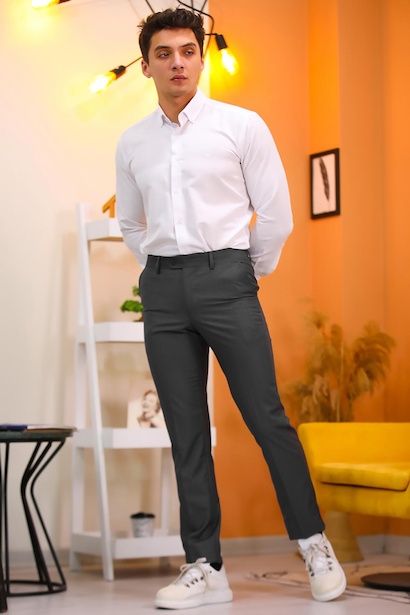 Erkek Boru Paça Kumaş Pantolon