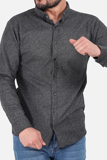 Erkek Desenli Uzun Kollu Gömlek
