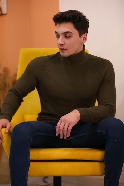 Erkek Balıkçı Yaka Triko Kazak