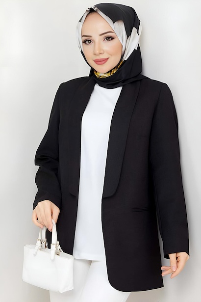 Kadın Mendil Yaka Blazer Ceket