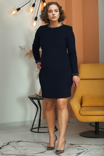 Büyük Beden Taşlı Elbise