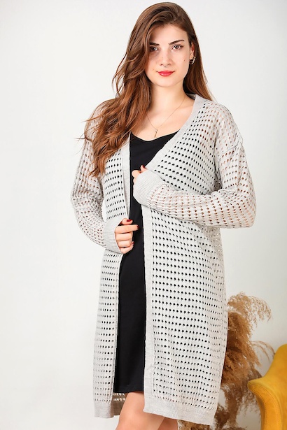 Kadın Delikli Uzun Hırka