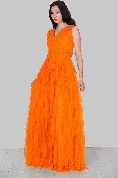 Kadın Tül Uzun Abiye