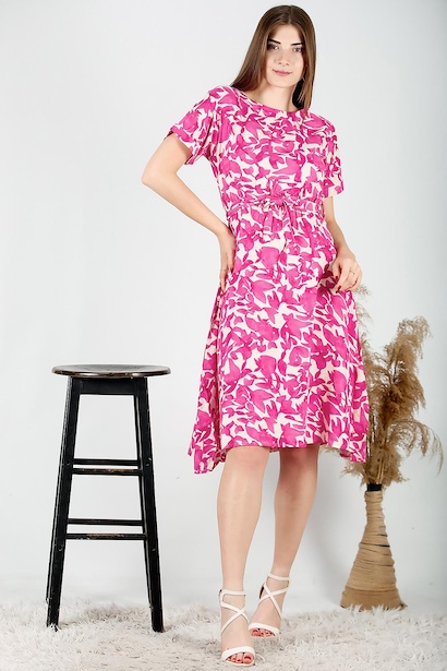 Kadın Viskon Duble Kol Elbise