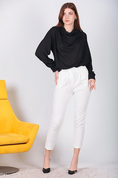 Kadın Çift Düğmeli Pantolon