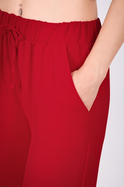 Kadın Palazzo Pantolon Kırmızı 9