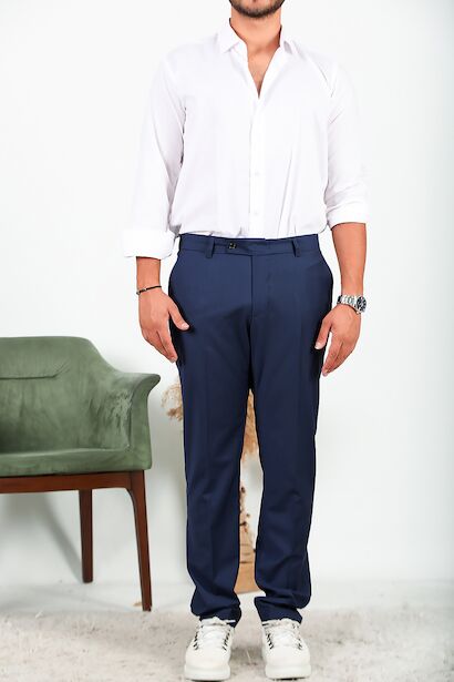 Erkek Kumaş Pantolon  Lacivert 6