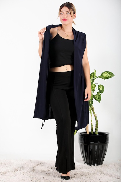 Büyük Beden Uzun Yelek