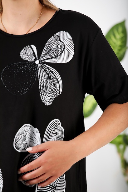 Büyük Beden Bluz Siyah 6